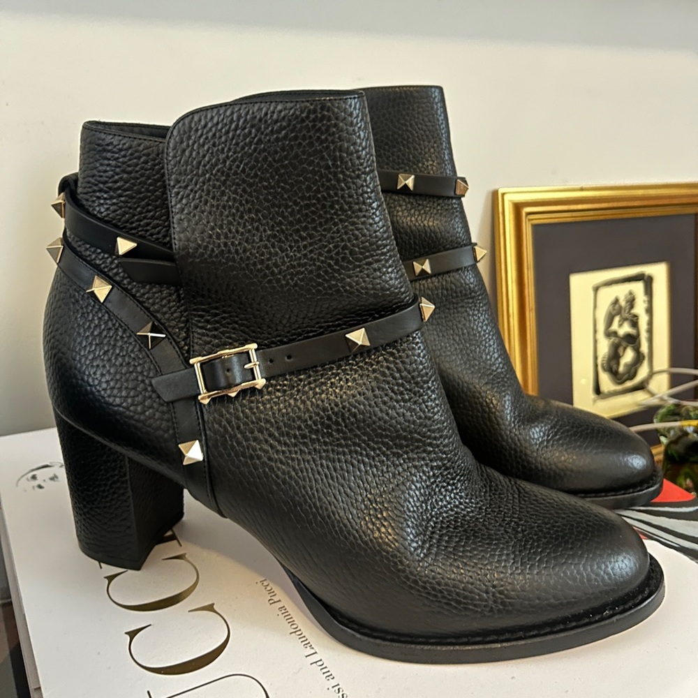 Valentino Garavani 70mm Rockstad buckle boots